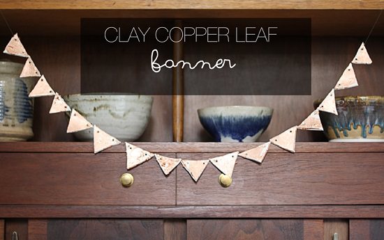 Clay Copper Leaf Banner
