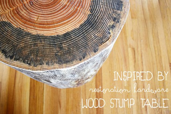 Restoration Hardware Wood Stump Table 1
