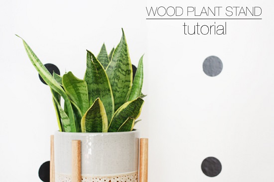 DIY Wood Plant Stand 1