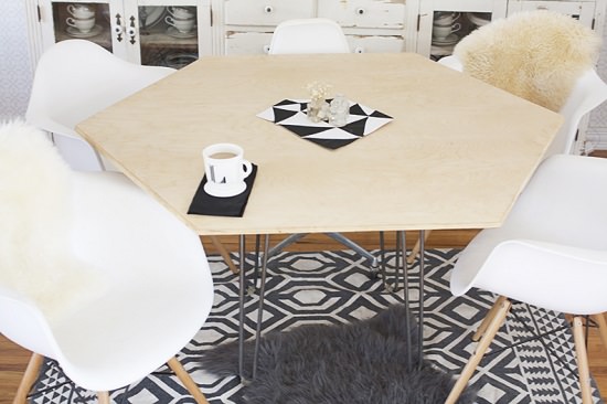 DIY Hexagonal Dining Table 3