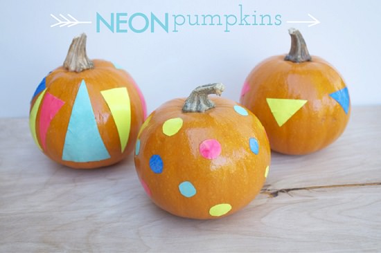 DIY Neon Pumpkins 1