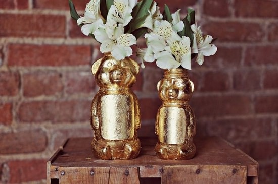 DIY Gold Painted Vases 9
