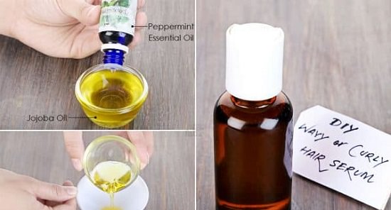 DIY Serum para cabelos ondulados/curtos