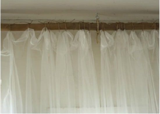 DIY Sisal Rope Curtain Rods