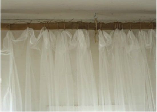 DIY Sisal Rope Curtain Rods