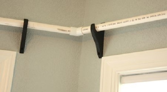 Rustic Looking PVC Curtain Rods