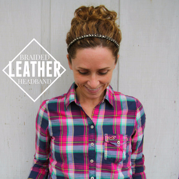 Creative Leather Crafts - Braided Leather Headband - Best DIY Projects Made With Leather - Easy Handmade Do It Yourself Gifts and Fashion - Cool Crafts and DYI Leather Projects With Step by Step Tutorials http://diyjoy.com/diy-leather-crafts