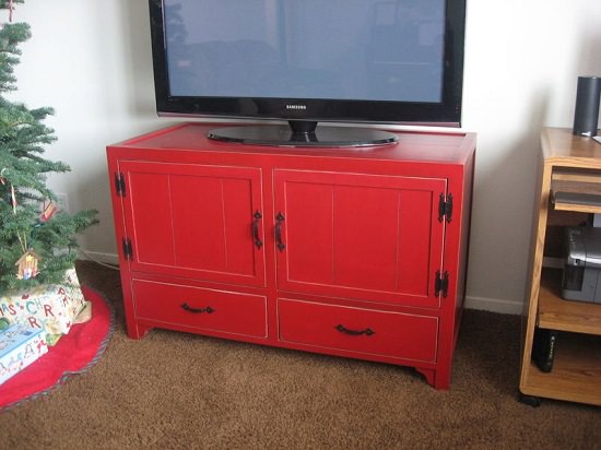 Antiqued Tv Stand