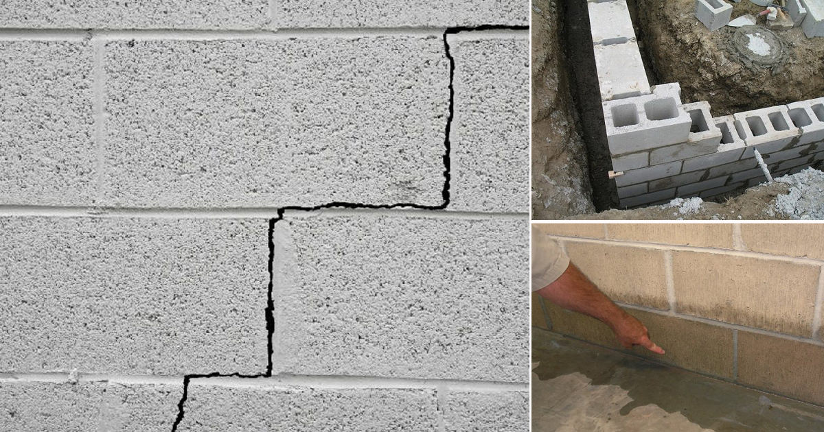 Everything About Cinder Block Foundation Problems Hello Lidy - Repair Cement Block Foundation Wall