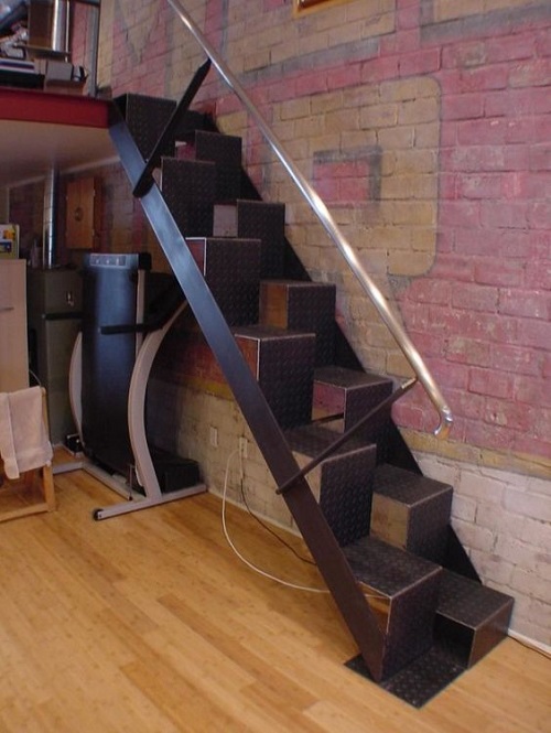 Black Alternating Tread Stairs