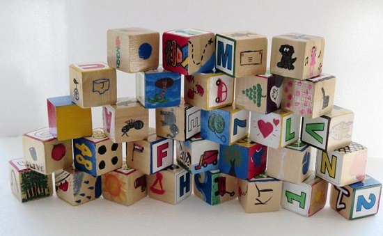 Painted Alphabet Blocks