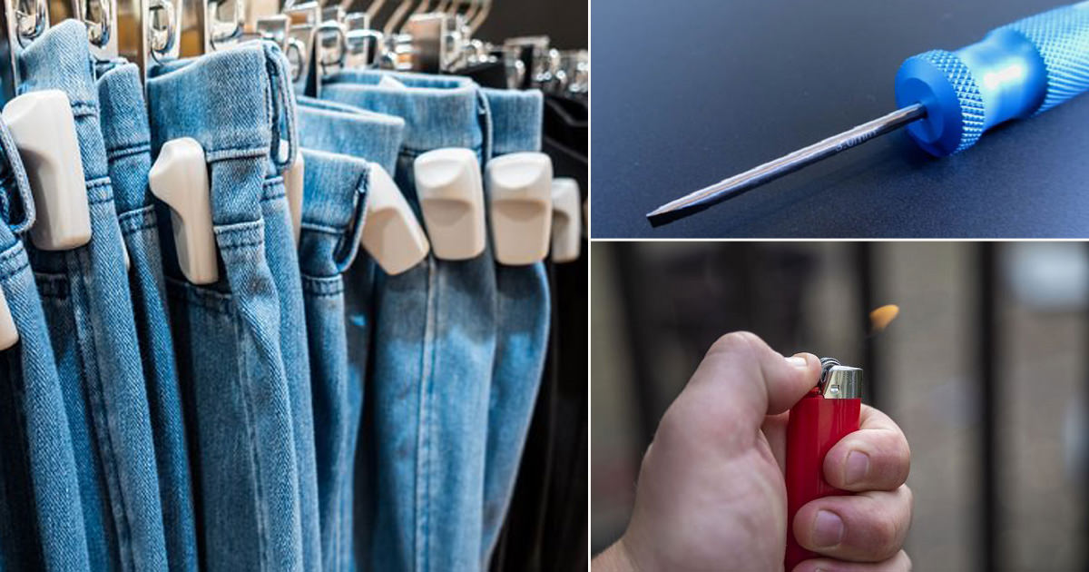 how to take off the sensor tag from clothes