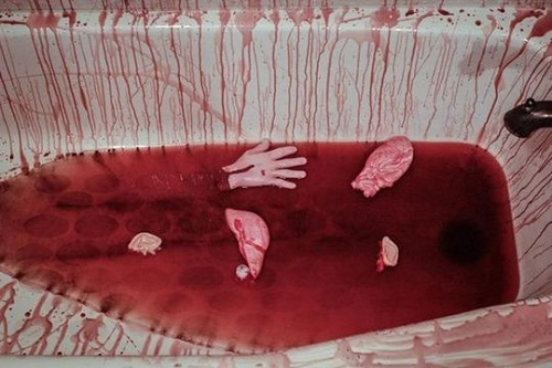 Bathtub With Human Organs