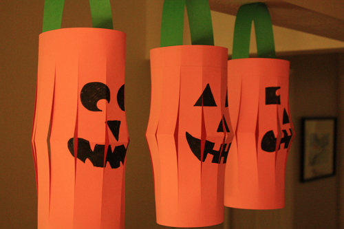Paper Jack-O-Lanterns