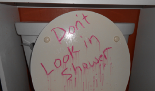 Don't Look in Shower Decor