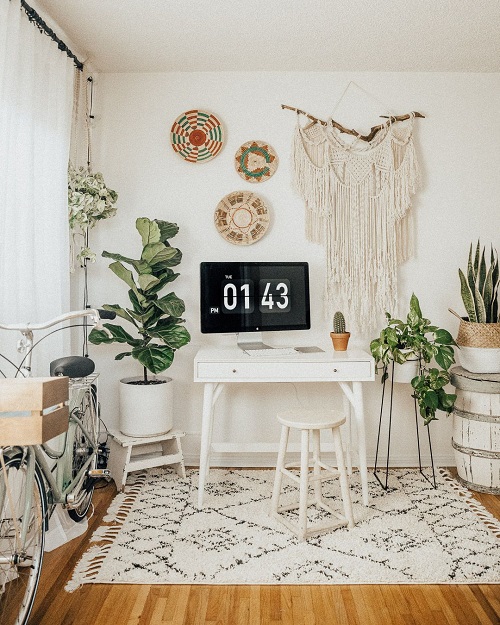 20 Beautiful Boho Office Decor Ideas » Lady Decluttered