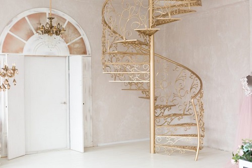 Eye-Catching Golden Spiral Staircase
