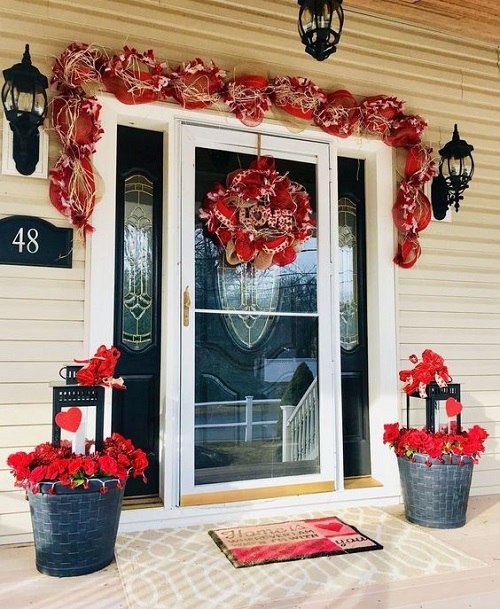 Valentine's Day Decorations: Decorate the Porch, Front Door and a  Valentine's Day Tree – Between Naps on the Porch