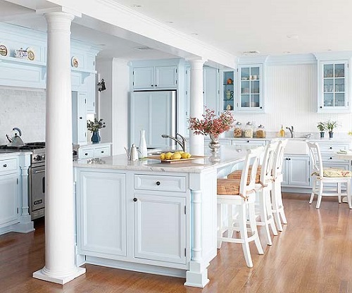 Pale Blue Kitchen Cabinets