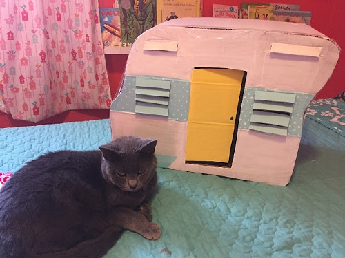 Homemade Cardboard Cat House Ideas 8