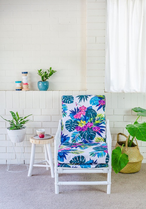 Old Cane Bamboo Chair Makeover