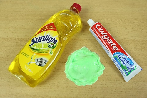 Dish Soap and Toothpaste Slime Recipe