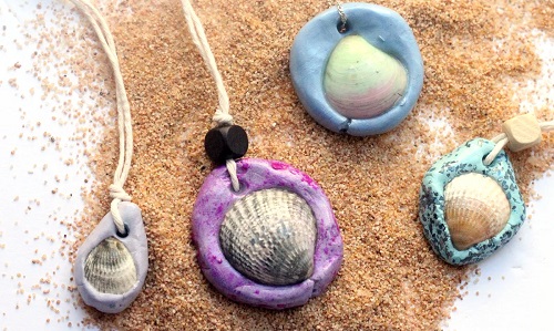 Seashell Clay Necklace