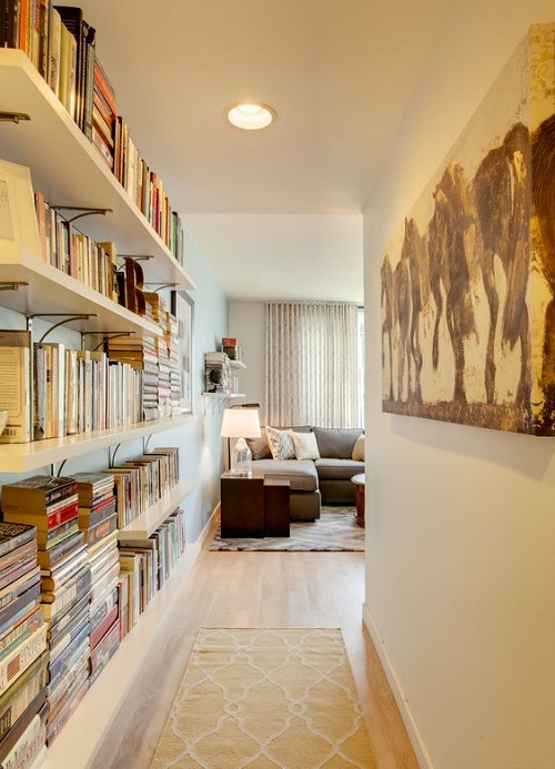 Transform Your Hallway Into a Library