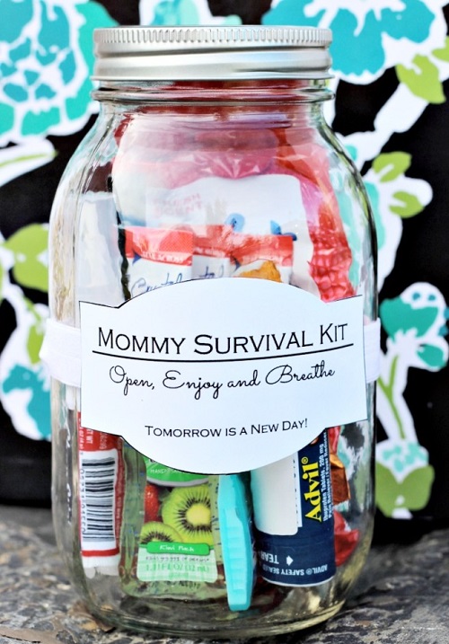 Mason Jar Mommy Survival Kit