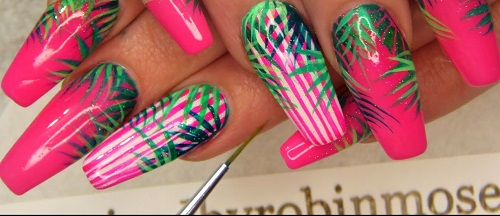Hot Pink Diva Nails