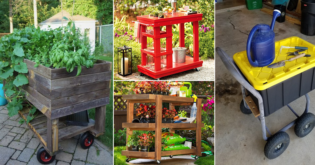 cleanse philosophy courtyard 15 Creative DIY Garden Cart Plans | How to Build a Garden Cart