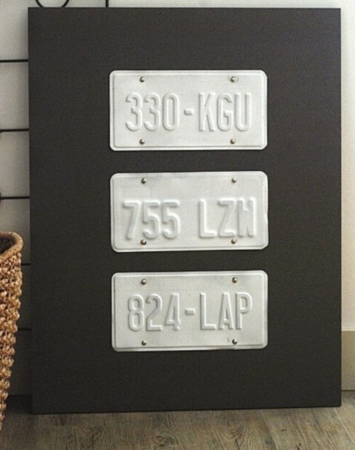 Attractive License Plate Wall Art