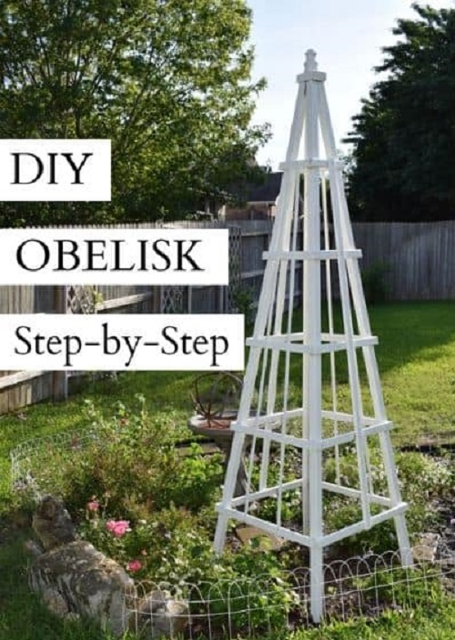 Easy DIY Wooden Garden Obelisk