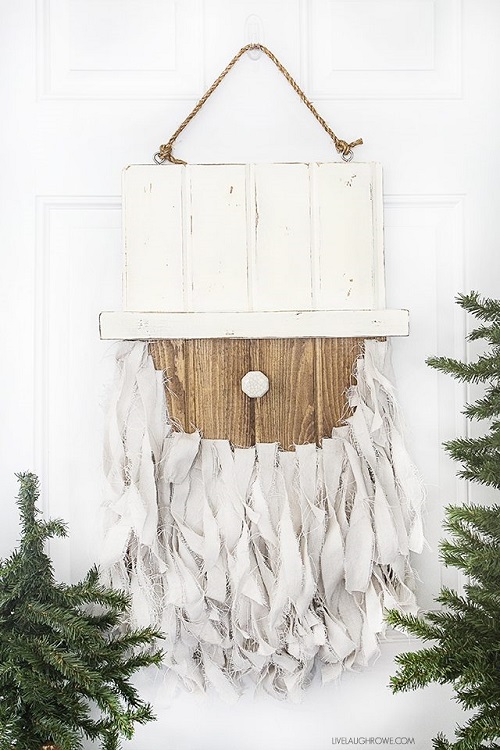 Rustic Santa Door Hanger