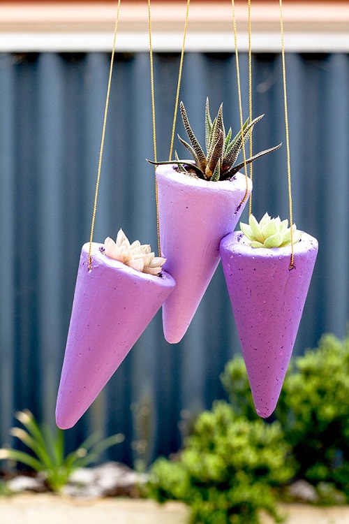 DIY Ice Cream Cone Planters 3