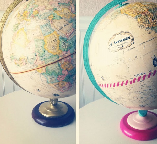 Washi Tape Adorned Globe