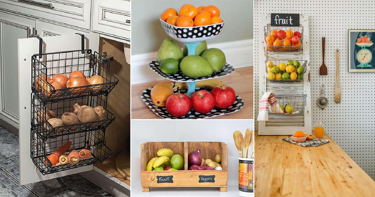25 Insanely Clever Storage Solutions for Fruits and Vegetables  Cestos de  frutas pendurados, Armazenamento de vegetais, Armazenar frutas