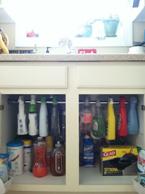 A Hanging Space for Squirt Bottle Cleaners