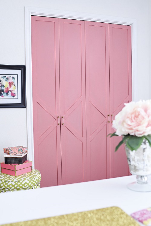 Coral & Glam Bi-Fold Door Makeover