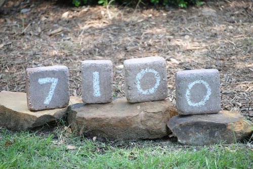Easy DIY Patio Stone Number Display