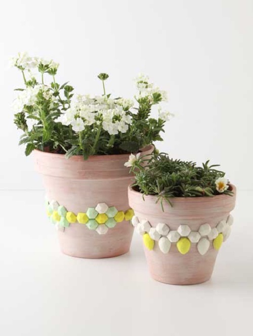 Faceted Gem Flower Pots