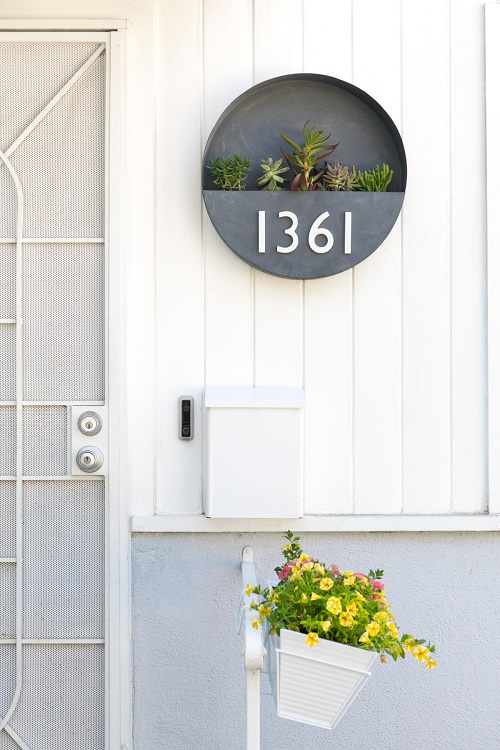 House Number Planter for Porch