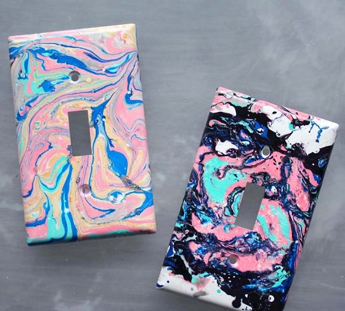 Marbled Light Switch Plate