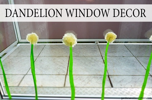 Minimalist Dandelions Window Decor