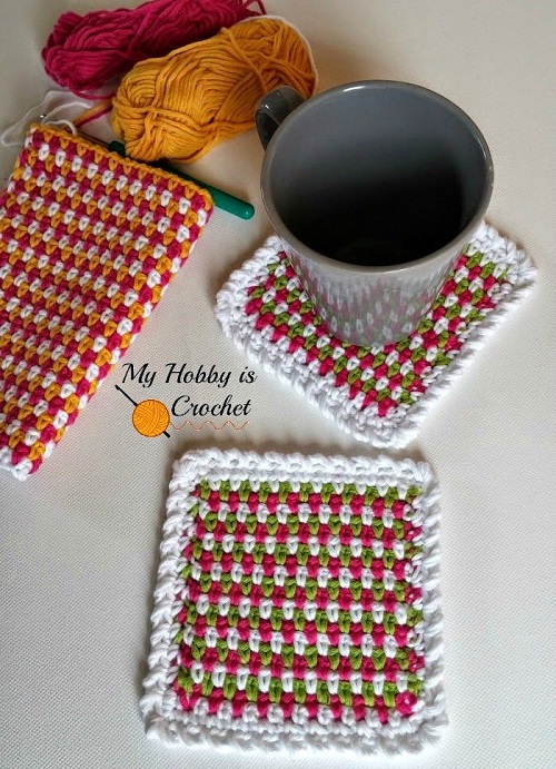 Free Moss Stitch Crochet Tutorial Patterns 19