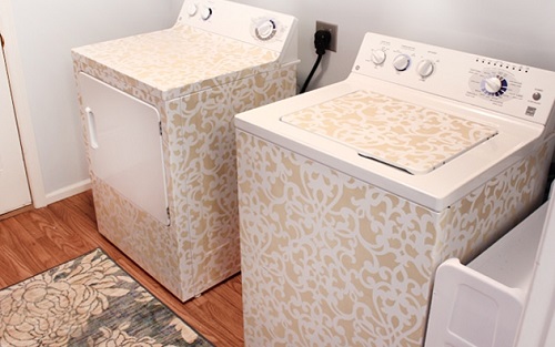 Stenciled Washer And Dryer