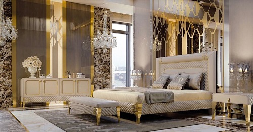 White and Gold Bedroom Ideas 10