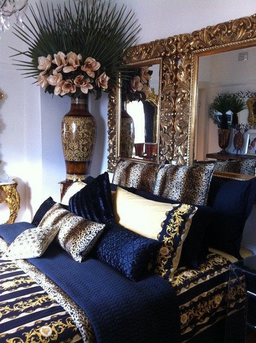 Blue and Gold Bedroom Ideas 1