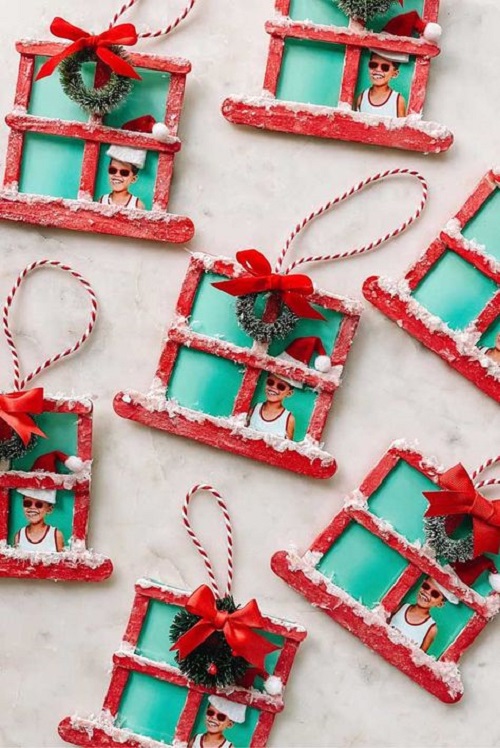 Christmas Window Popsicle Stick Ornaments