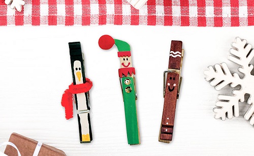 Clothespin Christmas Characters